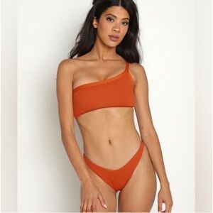 L*SPACE Set - Axel Bikini Top and Foley Bottoms Bitsy Cut - Amber Size S/M